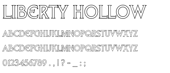 Liberty Hollow font